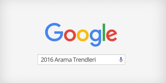 GOOGLE'IN 2016 ARAMA TRENDLERİ